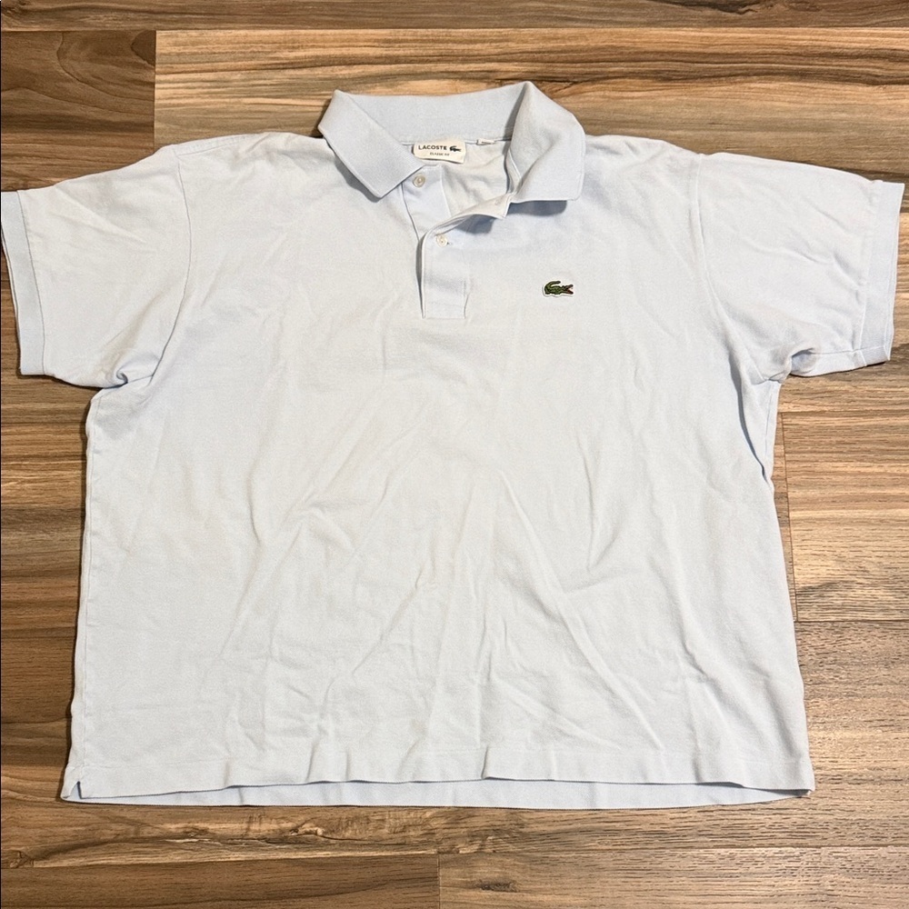 Lacoste Polo Shirt Mens XXL Blue Classic Fit Crocodile Logo Pique Embroidered